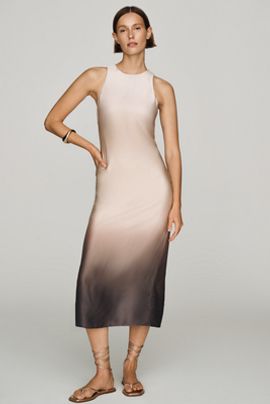 ALIGNE Satin Ombré Midi Dress