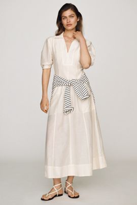ALIGNE Tracy Sheer Midi Shirt Dress