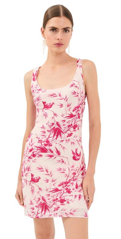 Alix of Bohemia Alix of Bohemia Addie Rosette Bird Silk Mini Dress Off-White