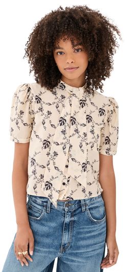 Alix of Bohemia Alix of Bohemia Chance Shadow Lace Shirt Off-White