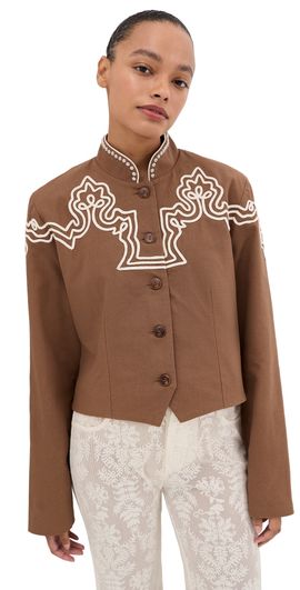 Alix of Bohemia Alix of Bohemia Clarke Clove Spur Jacket Medium Brown