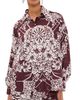 Alix of Bohemia Alix of Bohemia Emery Auburn Spoke Silk Shirt Dark Brown - 1