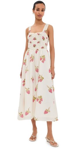 Alix of Bohemia Alix of Bohemia Kay Strawberry Dot Dress Off-White