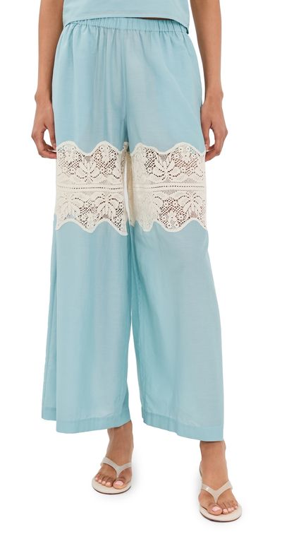 Alix of Bohemia Alix of Bohemia Margie Sky Prima Lace Pants Light Blue