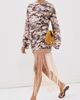 Alix of Bohemia Alix of Bohemia Narene Dandelion Silk Mini Dress Dark Brown - 2