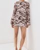 Alix of Bohemia Alix of Bohemia Narene Dandelion Silk Mini Dress Dark Brown - 5