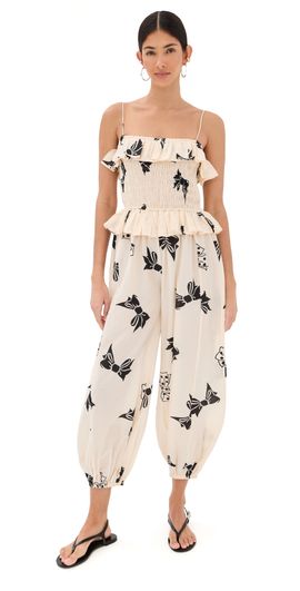 Alix of Bohemia Alix of Bohemia Vera Black Tie Jumpsuit Off-White