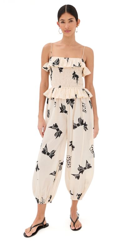 Alix of Bohemia Alix of Bohemia Vera Black Tie Jumpsuit Off-White