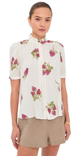 Alix of Bohemia Alix of Bohemia Winnie Strawberry Dot Shirt Off-White