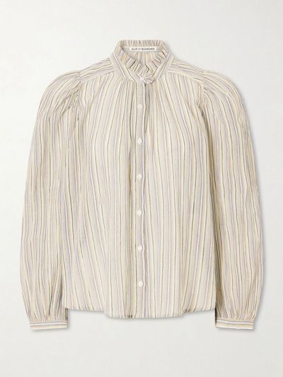 ALIX OF BOHEMIA Annabel Sandlilt striped cotton-voile blouse