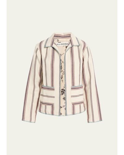 Alix Of Bohemia Francis Striped Linen-Cotton Jacket