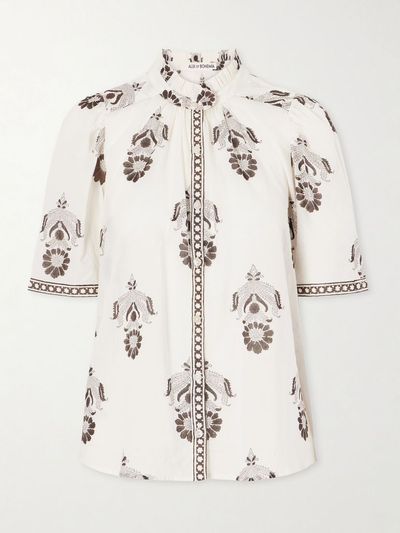 ALIX OF BOHEMIA Winnie Java Cactus printed cotton-voile shirt