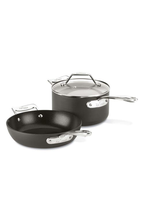All-Clad All-Clad Essentials Hard Anodized Aluminum Nonstick Frying Pan & Saucepan Set