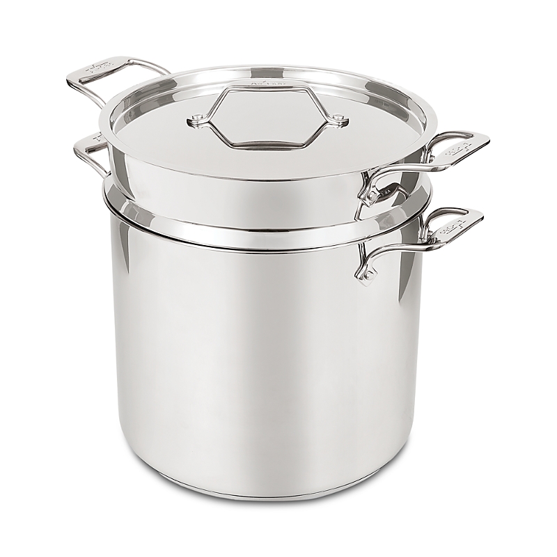 All-clad All-Clad Simply Strain, Stainless Steel Multipot with Insert and Lid, 16-Quart