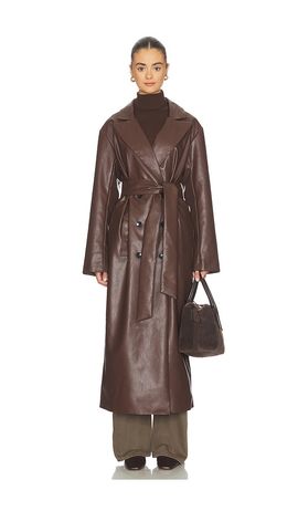 ALL THE WAYS ALL THE WAYS Carey Faux Leather Trench