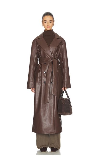 ALL THE WAYS ALL THE WAYS Carey Faux Leather Trench