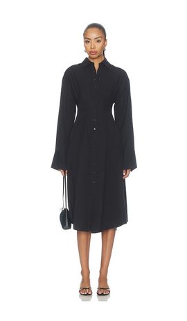 ALL THE WAYS ALL THE WAYS Charitie Button Up Midi Dress