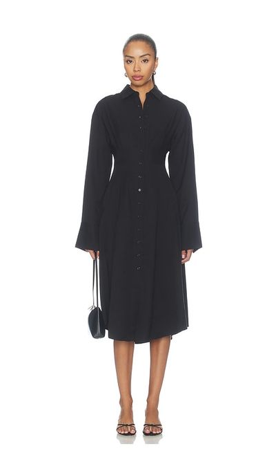 ALL THE WAYS ALL THE WAYS Charitie Button Up Midi Dress