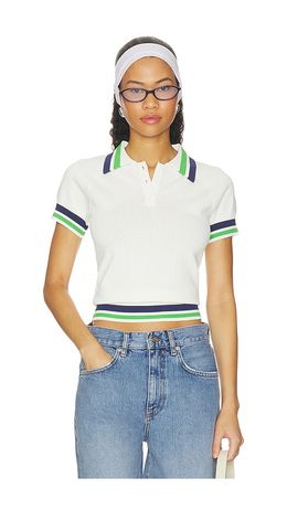 ALL THE WAYS ALL THE WAYS Hazel Knit Polo Top