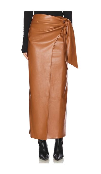 ALL THE WAYS ALL THE WAYS Kassidy Faux Leather Skirt