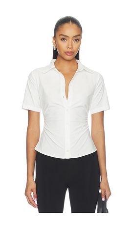 ALL THE WAYS ALL THE WAYS Maura Button Down Top
