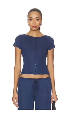 ALL THE WAYS ALL THE WAYS Romee Button Up Tee