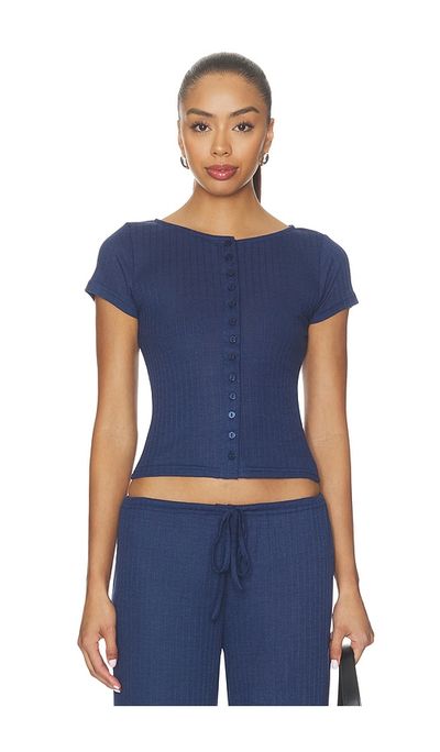 ALL THE WAYS ALL THE WAYS Romee Button Up Tee