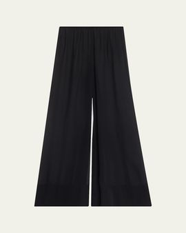 All Three Poppy Chiffon Wide-Leg Pants