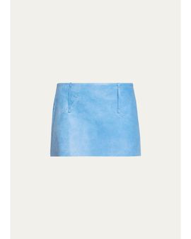 All Three Tirza Leather Mini Skirt