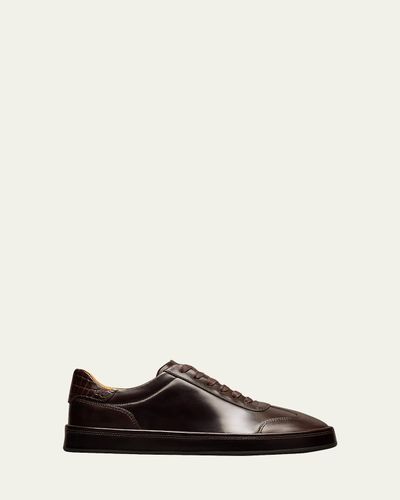 Allen Edmonds Men's Hawthorne Leather T-Toe Low-Top Sneakers