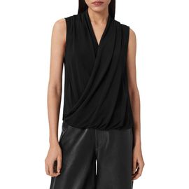 AllSaints AllSaints Adaline Asymmetrical Faux Wrap Tank