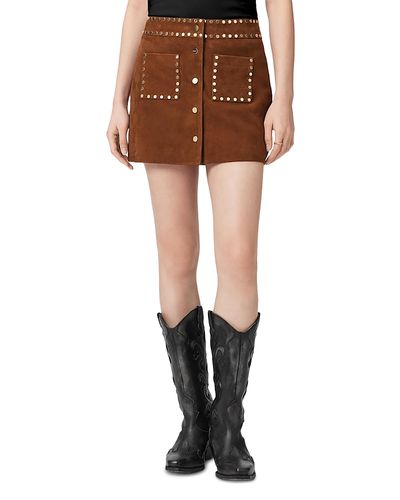 Allsaints Allsaints Alice Suede Mini Skirt