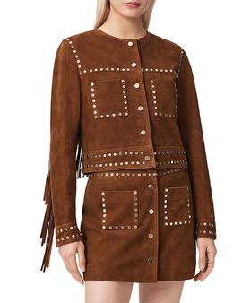 Allsaints Allsaints Alice Suede Trucker Jacket