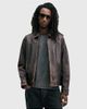 AllSaints AllSaints Alkan washed leather zip jacket in black - 1