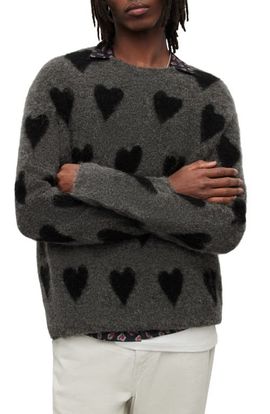 AllSaints AllSaints Amore Heart Crewneck Sweater