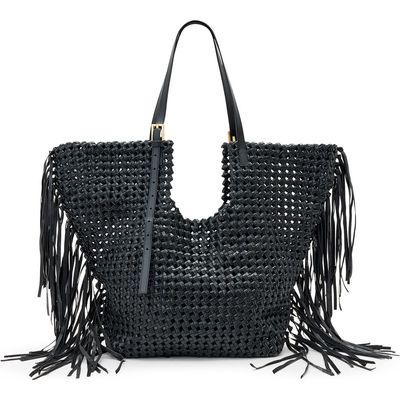 AllSaints AllSaints Ara East West Woven Leather Tote