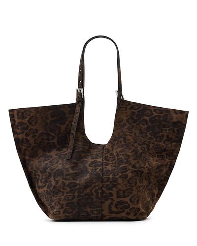 Allsaints Allsaints Ara Leopard Print Leather East/West Tote