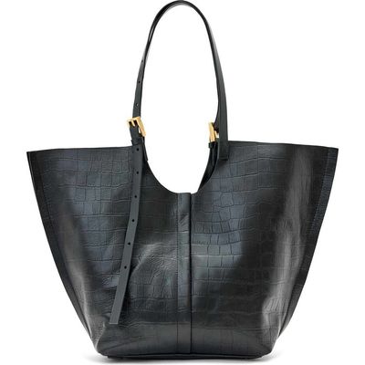AllSaints AllSaints Ara Medium Croc Embossed Leather Tote
