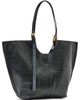 AllSaints AllSaints Ara Medium Croc Embossed Leather Tote - 5