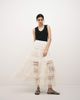 AllSaints AllSaints arlea lace tulle ruffled maxi skirt in antique white - 1