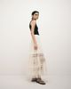 AllSaints AllSaints arlea lace tulle ruffled maxi skirt in antique white - 2