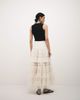 AllSaints AllSaints arlea lace tulle ruffled maxi skirt in antique white - 3