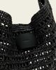 AllSaints AllSaints Asha woven straw mesh shoulder bag in black - 3