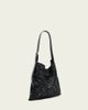 AllSaints AllSaints Asha woven straw mesh shoulder bag in black - 4