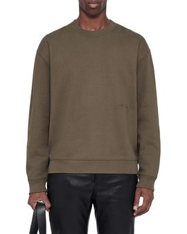 Allsaints Allsaints Aston Cotton Washed Khaki Sweatshirt