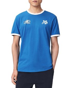 Allsaints Allsaints Azzurri Logo Graphic Ringer T-Shirt