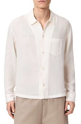 AllSaints AllSaints Bale Cotton & Lyocell Button-Up Shirt