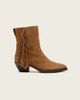 AllSaints AllSaints bazely suede fringe ankle boots in tan-Brown - 1