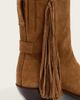 AllSaints AllSaints bazely suede fringe ankle boots in tan-Brown - 4