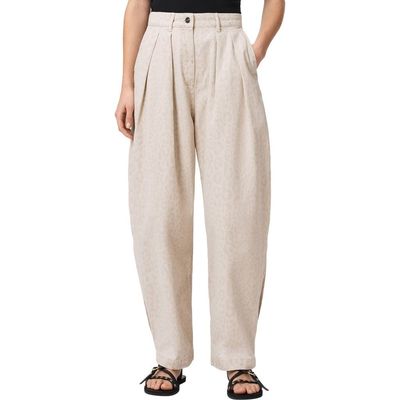 AllSaints AllSaints Becca Camo Pleated Cotton Trousers